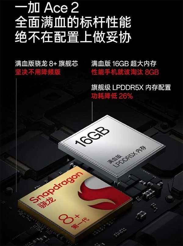 一加Ace2是满血版LPDDR5X内存和UFS3.1规格的闪存吗