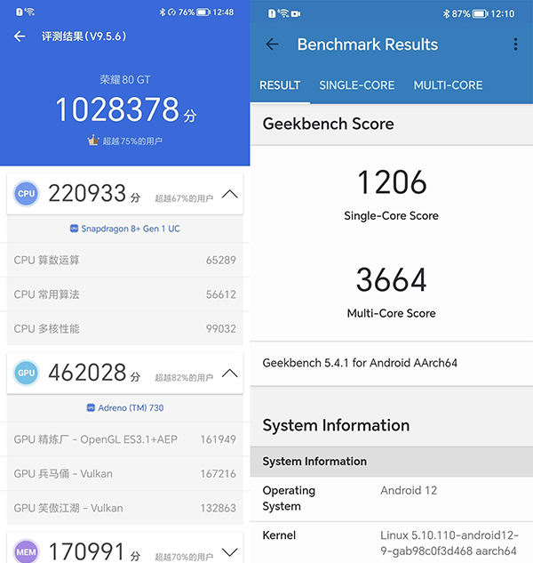 荣耀80 GT闪存规格是UFS4.0还是3.1