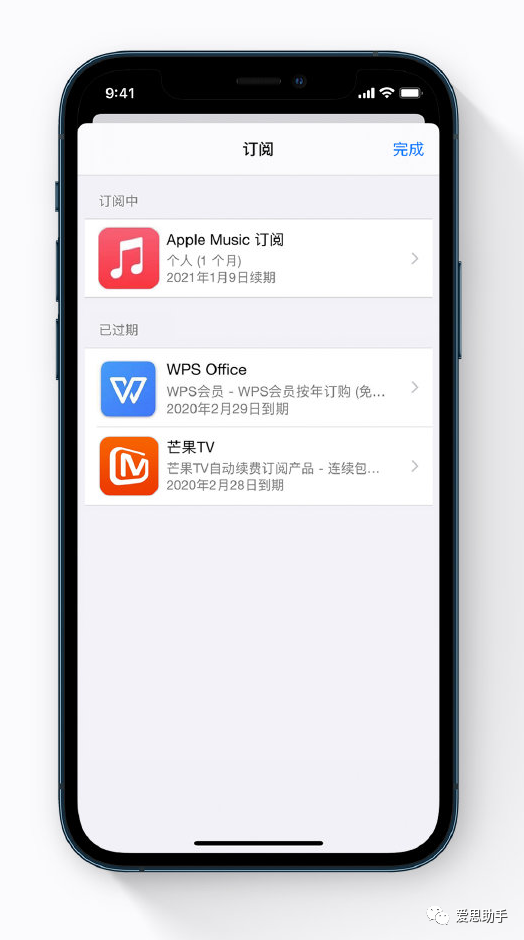 如何通过“Apple 支持”应用更改订阅项目