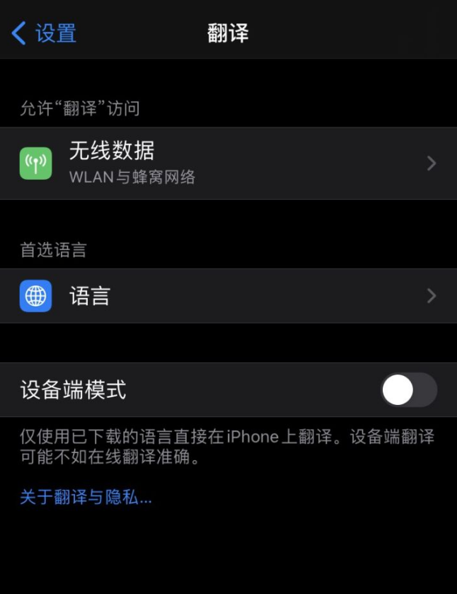 iPhone 自带的“翻译”应用无法正常使用怎么办？