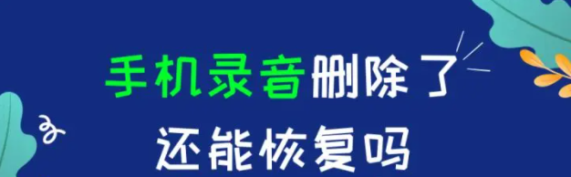 手机录音删除了还能恢复吗？这两个简单实用的方法你可不能错过