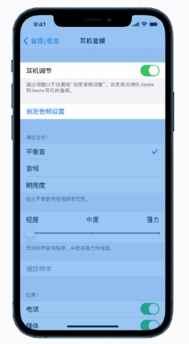 iPhone12如何调整音频和视觉设置