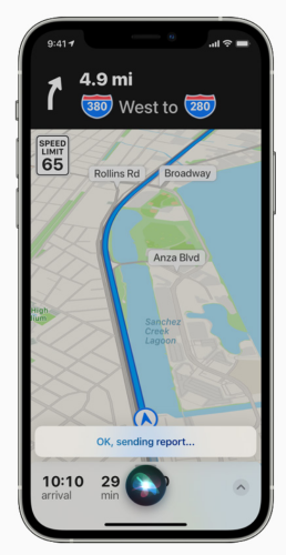 iOS14.5地图应用改进 支持通过Siri提交事故报告