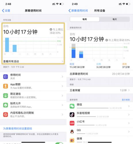 iPhone如何通过屏幕使用时间进行手机管理