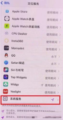 ios15如何关闭左上角蓝色箭头？