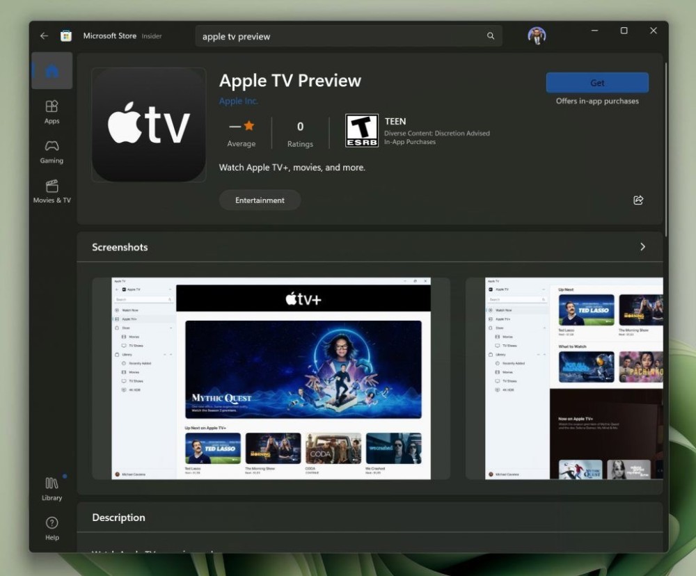 Apple Music、Apple TV 等三款苹果应用上架 Microsoft Store