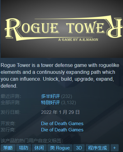 Rogue巨塔多少钱