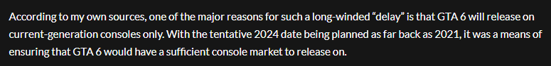 曝GTA6仅登陆次世代主机 推出晚是为了保证用户基数