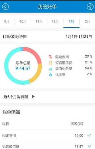 中国移动手机营业厅app怎么查询话费明细