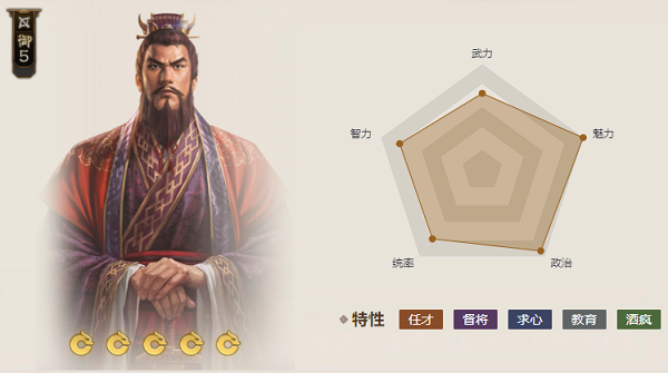 《三国志战棋版》檀弓属性介绍