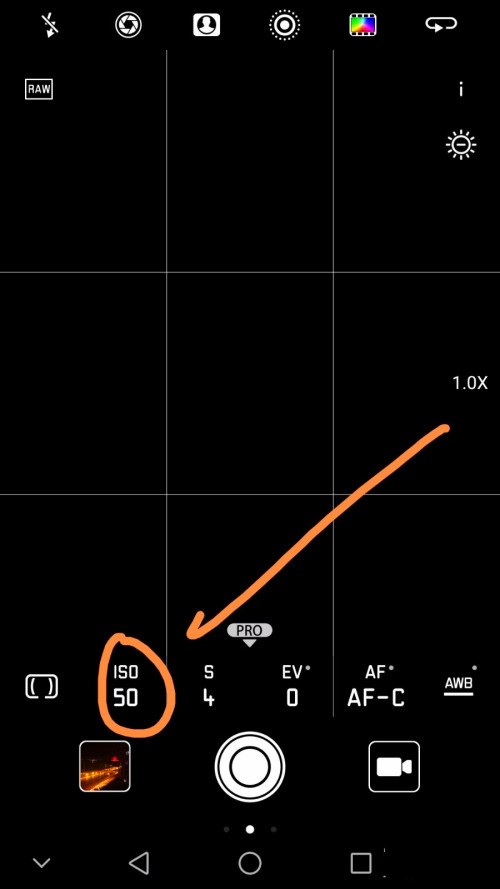 华为手机拍夜景专业模式怎么调