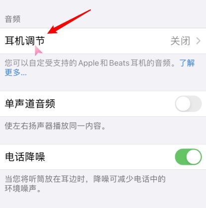 ios14耳机调节设置方法