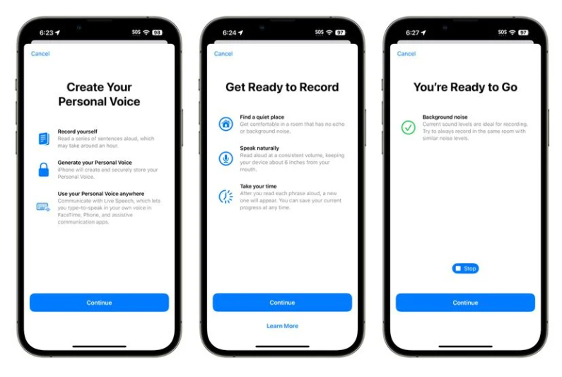 苹果 iOS 17 迎来多项辅助功能更新：iPhone 可复制你的声音