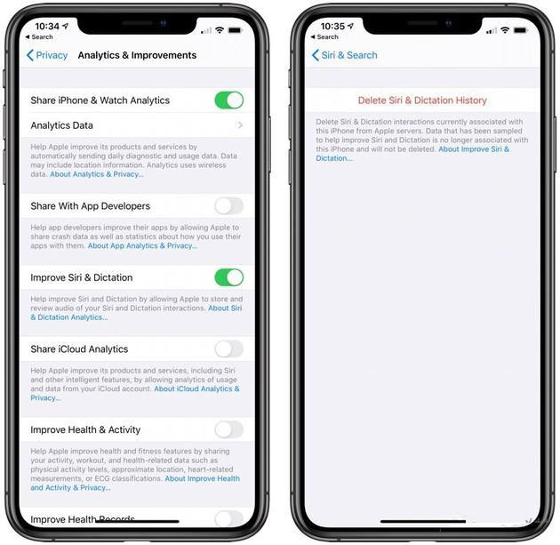 iOS 13.2beta中的删除Siri历史记录并停止分析怎么操作？