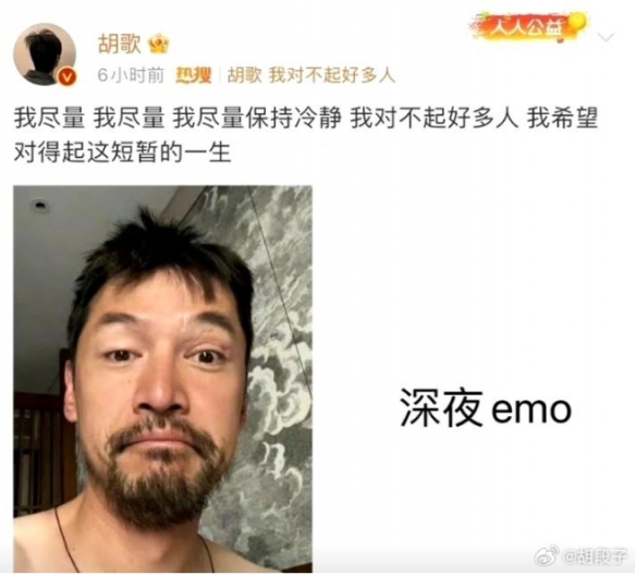 正式确诊为胡歌是什么[确诊为胡歌早f晚e意思]