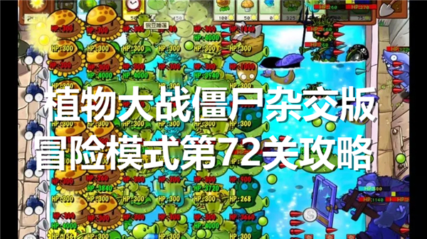 植物大战僵尸杂交版冒险模式第72关怎么过